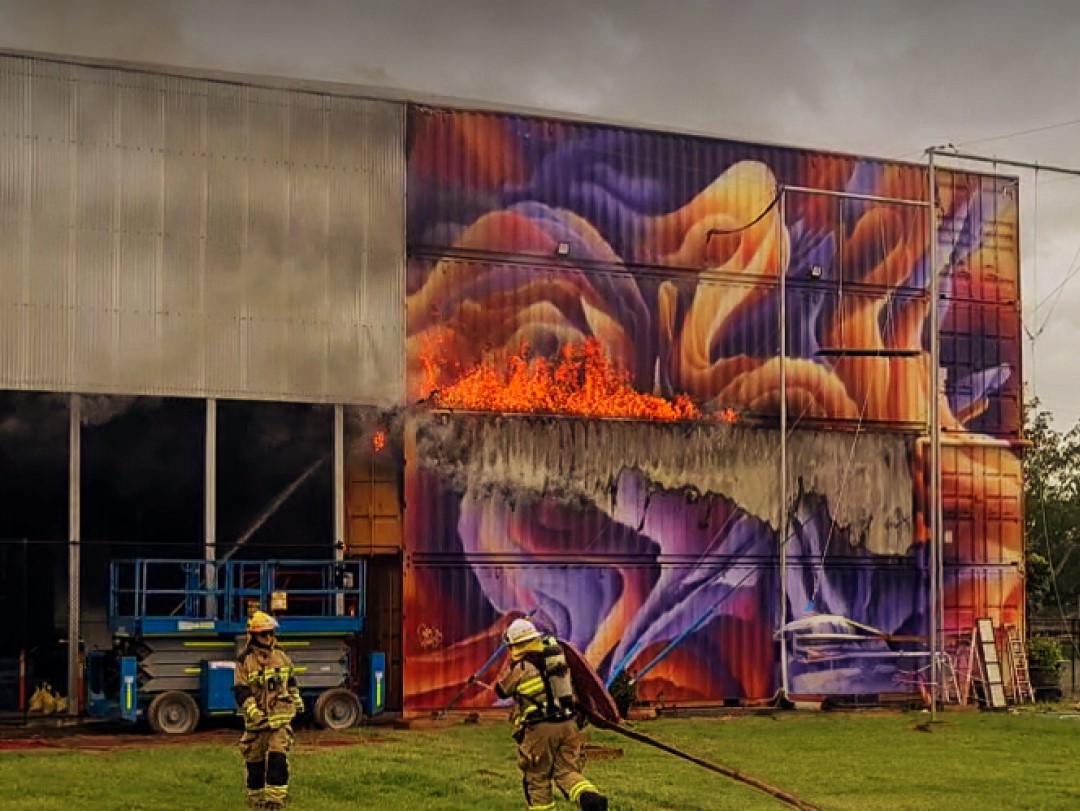 A fire destroys a new circus venue.