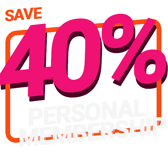 Save 40% Off Personal Yearly Membership