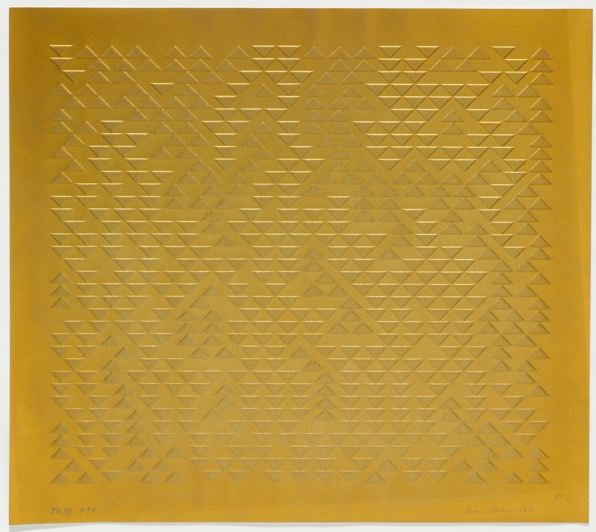 Gold geometric abstract print. Anni Albers.