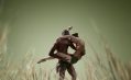 Dancers Juan Carlos Osma and Alexa Tuzil in a publicity image for West Australian Ballet's 2025 world premiere production, 'Butterfly Effect', choreographed by Alice Topp. A dark-haired, fair-skinned woman wraps her legs around the body of a dark-skinned, partially dressed male dancer. They stand in a field of long grass against an olive-green background.