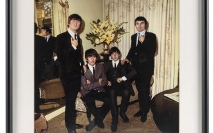 Jimmie Nicol (far right) with John, George and Paul at the start of The Beatles’ Adelaide tour. Photograph captured by Vic Grimmett with pre-sale estimate $1000 - $2000. Image: Supplied.