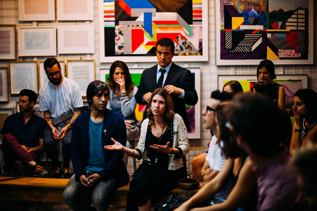 Group of people in acting workshop