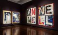 Art Gallery South Australia Radical Textiles: installation view of a visual art exhibition showing largescale textile mural works.