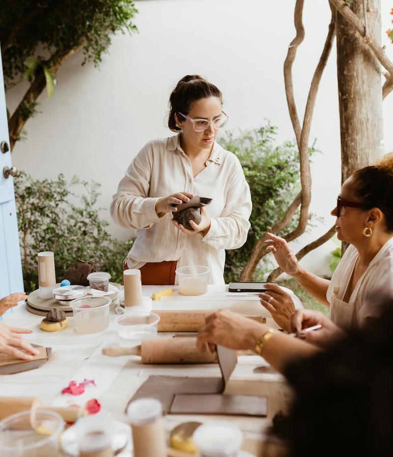 ceramic workshop group.