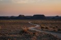 Outback Australia with soft dusk light and open dry landscape. Agency.