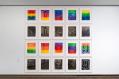 A grid of colourful images by artist Jasper Johns.