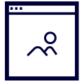 Icon indicating standard logo size appearance