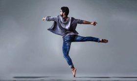 On the Move is ArtsHub's weekly wrap of the Australian arts sector's appointments and resignations. The photo shows a male dancer dancing en pointe.