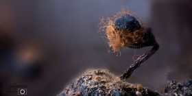 Steve Young's macrophotography focuses on ancient life barely a micron in size. Here: the metatrichica floraformis. Image: Steve Young